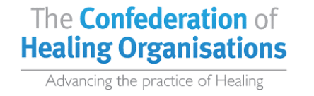 The Confederation of Healing Organisations Logo