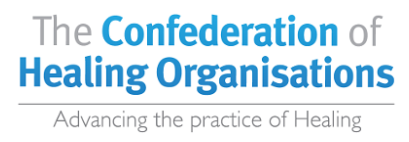 The Confederation of Healing Organisations Logo
